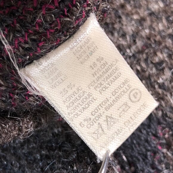 Ermenegildo Zegna Sweater Men's S Brown Geometric Wool Mohair Nylon V Neck HOLES - Picture 14 of 16